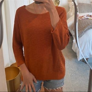 Anthropologie Burnt Orange Sweater